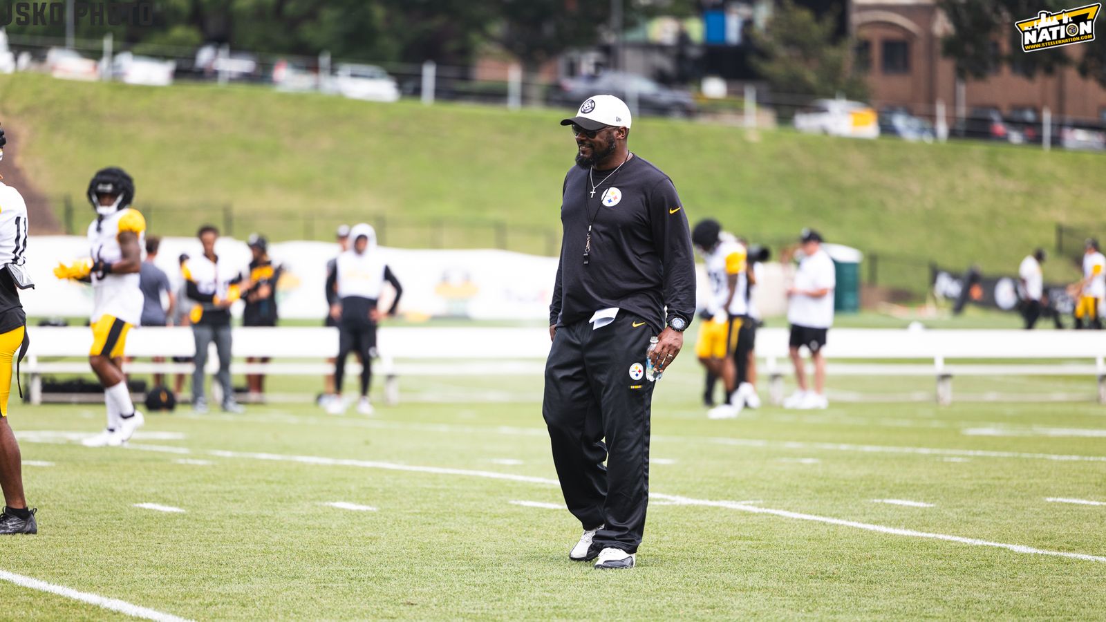 Steelers Already Facing Big Injury Concerns As Key Offensive Piece Starts Camp On The Sidelines (Steelers News). Photo by Jordan Schofield / SteelerNation (Twitter / X: @JSKO_PHOTO)